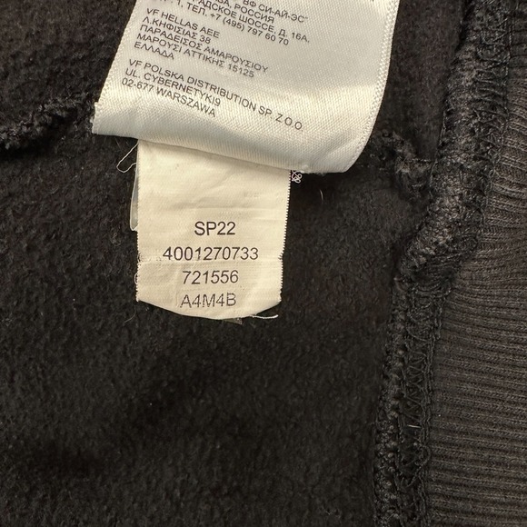 The North Face Hoodie Mens M Black Pullover Logo Fleece Sweatshirt - Picture 9 of 9